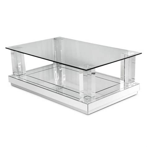 Toba natural teak coffee table. Michael Amini Montreal Floor Shelf Coffee Table with ...