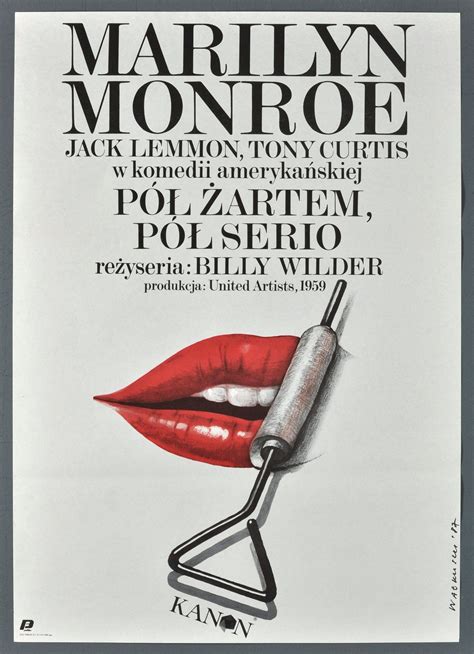 Some Like It Hot Original 1987 Polish Movie Poster Marilyn Etsy In 2022 Polish Movie Posters