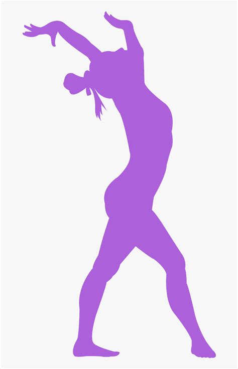 Purple Gymnast Silhouette Hd Png Download Kindpng