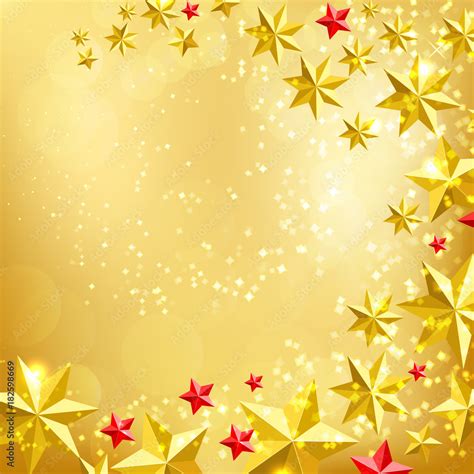 red gold star background