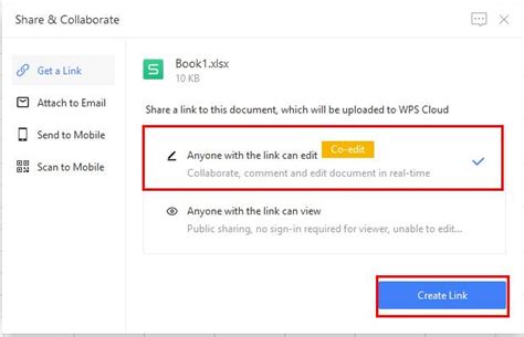 How To Share Excel File With Others Wps Office Academy