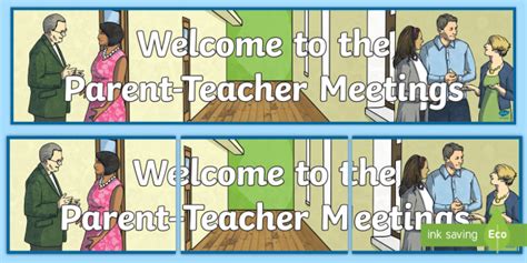 Welcome To The Parent Teacher Meetings Banner Teacher Made