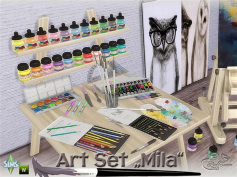 Mila Art Hobby Set By Buffsumm At Tsr Sims 4 Updates