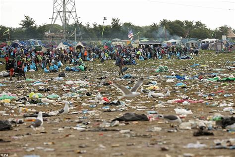 Glastonbury Festival Clean Up Begins As 800 Man Litter Team And Magnetic Tractors Sweep Across