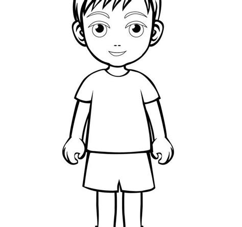 The script tells the tale of a little boy who tests the tissue to extremes and then, exhausted from his efforts, he falls. Boy Outline Drawing | Free download on ClipArtMag