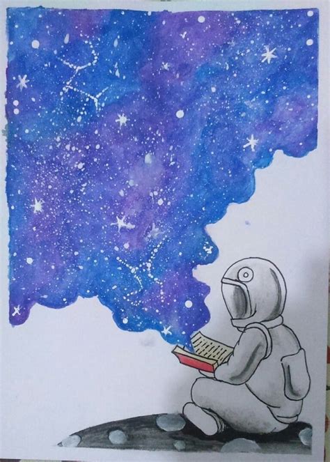 Galaxia Acuarela Galaxy Drawings Art Painting Space Drawings