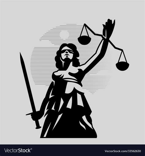 Goddess Justice Themis Royalty Free Vector Image