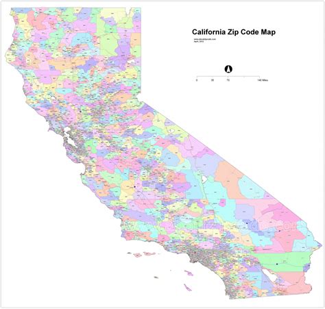 California Zip Code Mapcounty Map Of Usa District California Zip