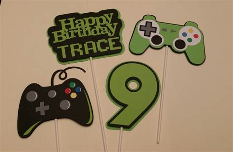 Gamer Birthday Party Birthday Party Centerpiece Sticks Etsy Video
