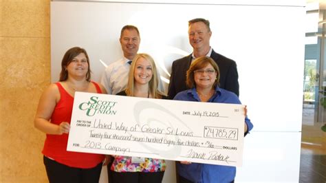 Scott Credit Union Donates More Than 24000 To United Way Cuinsight