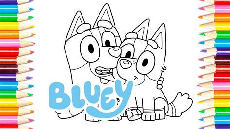 Printable Bluey And Bingo Colouring Pages Printable Word Searches