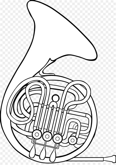 French Horn Coloring Page At Free Printable