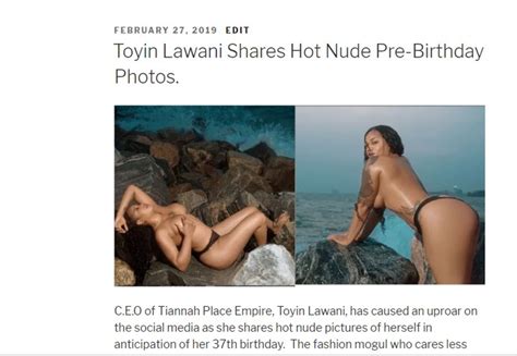 Toyin Lawani Shares Hot Nude Pre Th Birthday Photos Celebrities