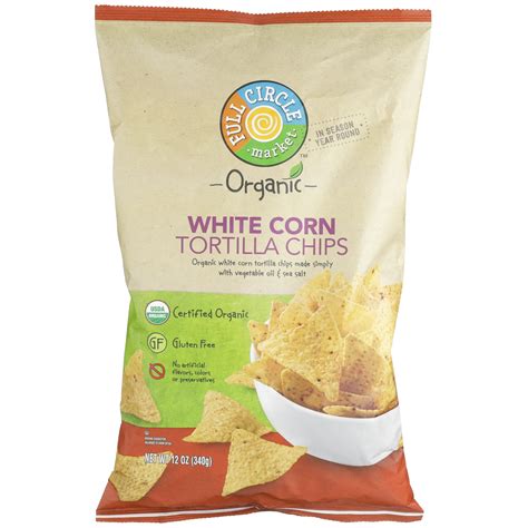 full circle market organic white corn tortilla chips 12 oz shipt