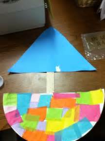 Paper Plate Tissue Paper Boat Craft From Our Boat Agenda In March