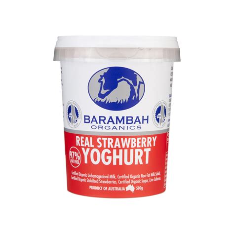 Yoghurt Bbah Real Strawberry Lactose Free Barambah Organics 500g Wiffens