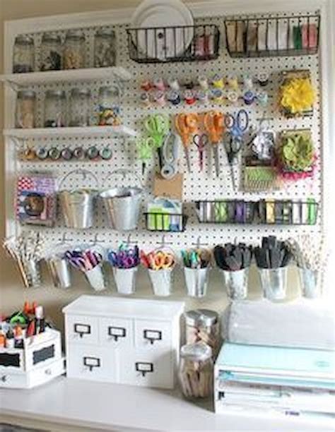 Luckily, i already had this pegboard hanging up in my old craft corner. Pegboard Storage | Sewing room organization, Craft room ...