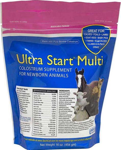 Bovine colostrum should not be taken by the following groups of people: Ultra Start Multi Colostrum Supplement for Newborn Animals ...