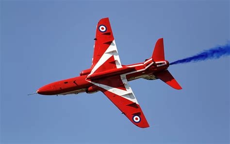 Red Arrows Hawk T1a Light Attack Training Aircraft Hd Wallpaper