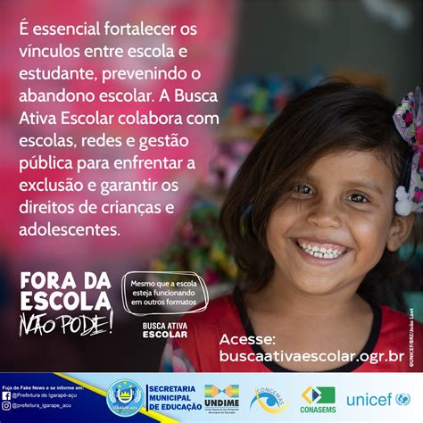 Busca Ativa Escolar Prefeitura Municipal De Igarapé Açu Gestão 2021