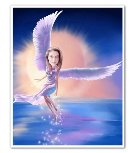 Sunset Angel Caricature From Photos Caricature An