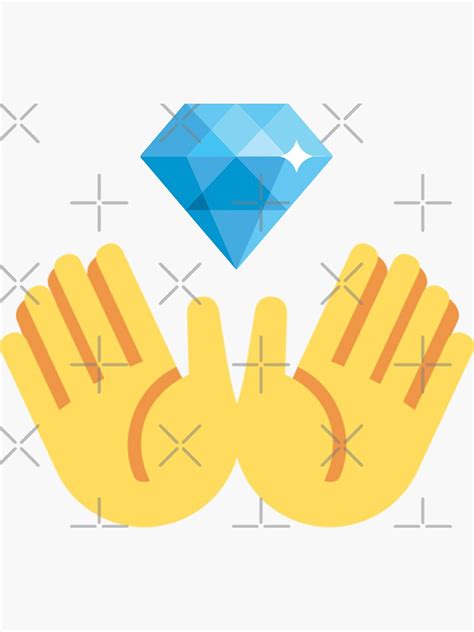 Diamond Hands Emoji Stocks Crypto Sticker By Aetha Redbubble