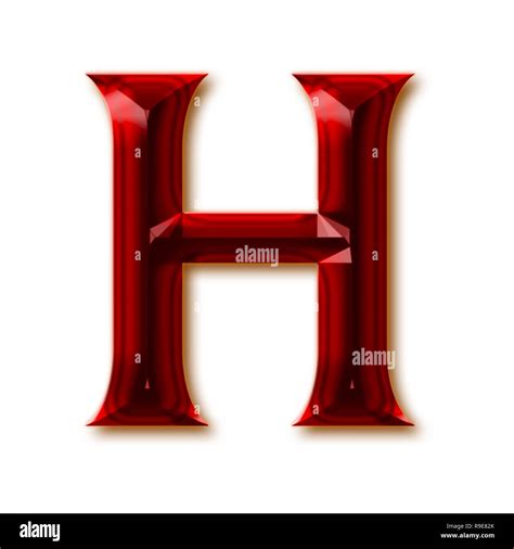 Buchstabe H Vom Stilvollen Facettierte Rubin Alphabet Glänzenden