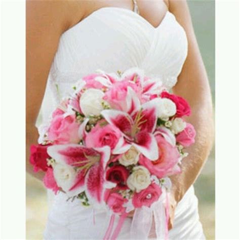 Last minute silk bridal bouquet — silk wedding flowers and bouquets online | love is blooming. Stargazer Lily And Rose Wedding Bouquet