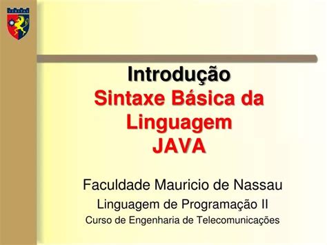 PPT Introdução Sintaxe Básica da Linguagem JAVA PowerPoint