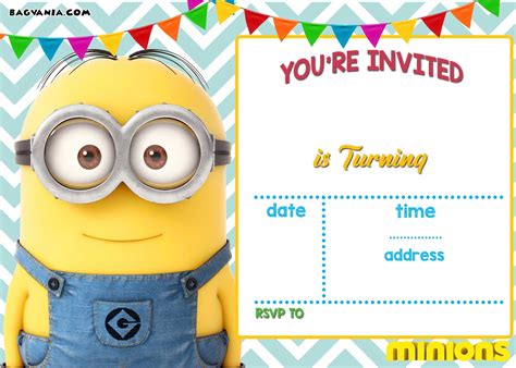 Free Printable Minion Party Invitations
