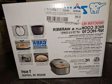 Zojirushi Np Hcc10xh Induction Heating System Rice Cooker And