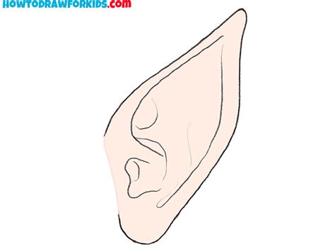 How To Draw An Elf Ear Easy Drawing Tutorial For Kids