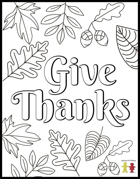 Free Printable Christian Thanksgiving Coloring Pages Thanksgiving