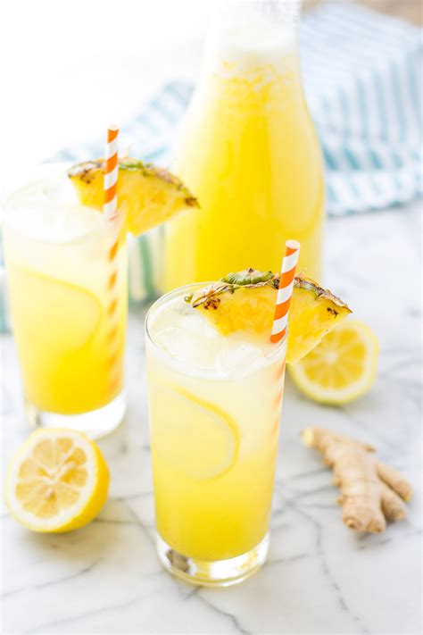Pineapple Ginger Lemonade Strawberry Blondie Kitchen