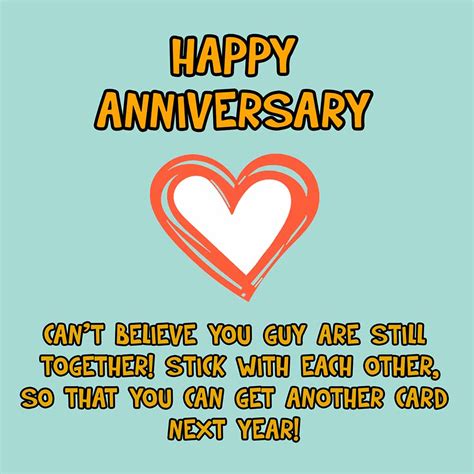 Happy Anniversary Funny Ecard Of Still Together Send A Charity Card
