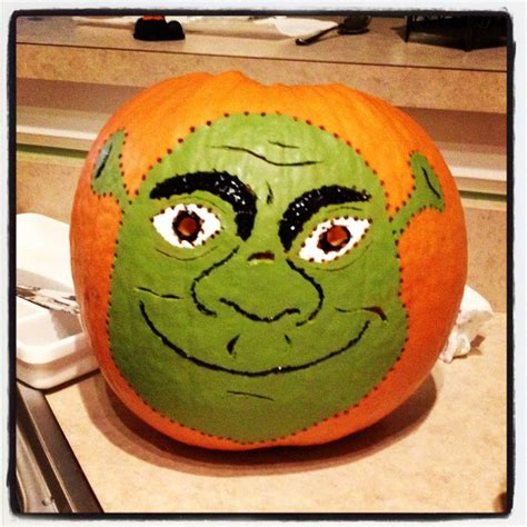 Shrek Pumpkin Super Cute Painted Pumpkins Horror Halloween
