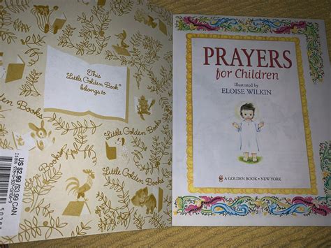 Vintage Little Golden Book Prayers For Children 1980 Illustrated By