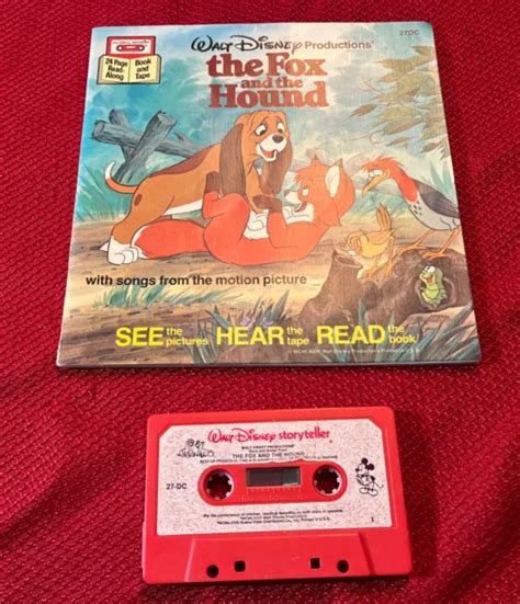 Vtg 1981 Walt Disney Storyteller The Fox And The Hound Read Along Book