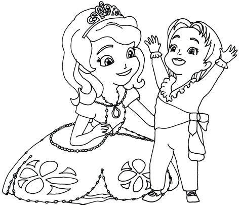Sofia The First Coloring Page For Kids Coloring Draw