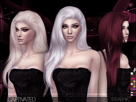 Stealthic Captivated Hairstyle Sims 4 Hairs