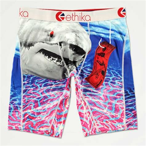 Ethika Underwear And Socks Ethika Great White Shark Long Boxers