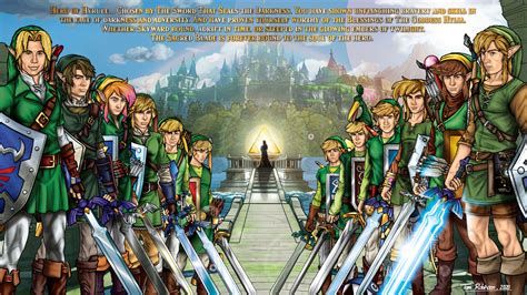 Legend Of Zelda All The Links By Cosmicthunder On Deviantart