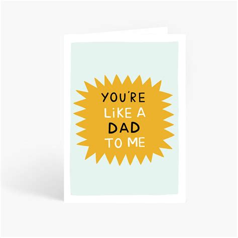 Youre Like A Dad To Me Step Dad Card Step Dad Fathers Etsy