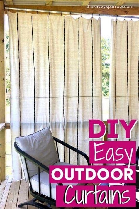 Diy Drop Cloth Curtains For Your Deck The Savvy Sparrow