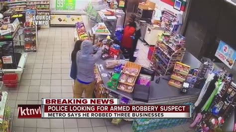 Las Vegas Police Seek Suspect In 3 Armed Robberies Youtube