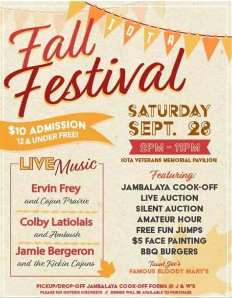 The Fall Festival Poster For An Upcoming Event