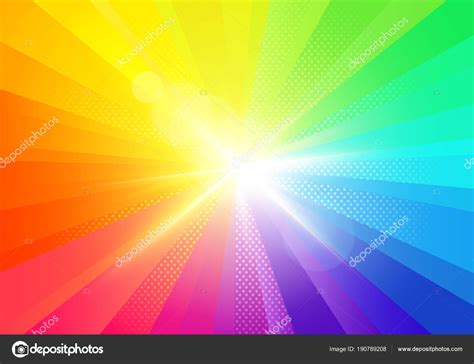 Rainbow Burst Rays Background Stock Vector Image By ©solarseven 190789208
