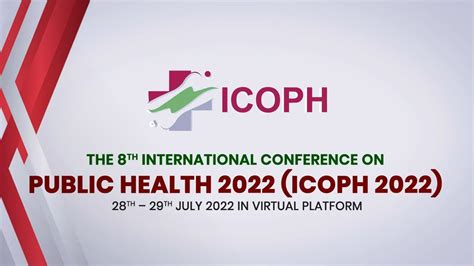 The World Largest Public Health Conference Icoph 2022 Youtube