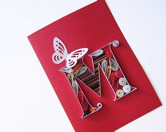 You can watch a video lesson on how to make a letters on. M Initial Letter Quilling Card, M Letter Quilling Card, M card, M monogram card, Alphabet letter ...