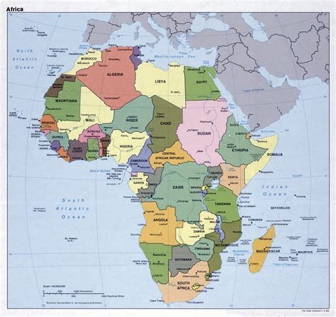 Large Political Map Of Africa With Capitals 1989 Maps
